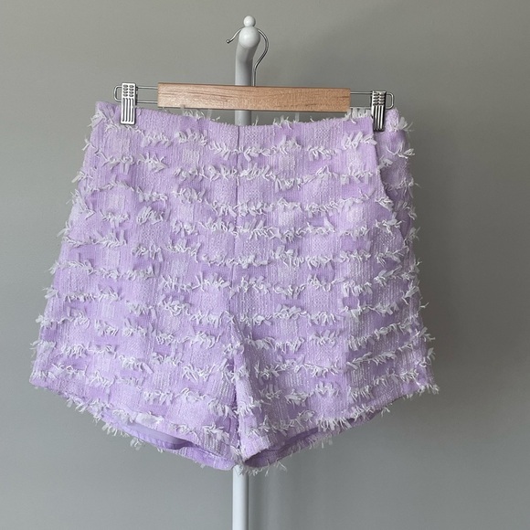 Gracia Pants - Gracia Lilac Textured High Waist Shorts NWT